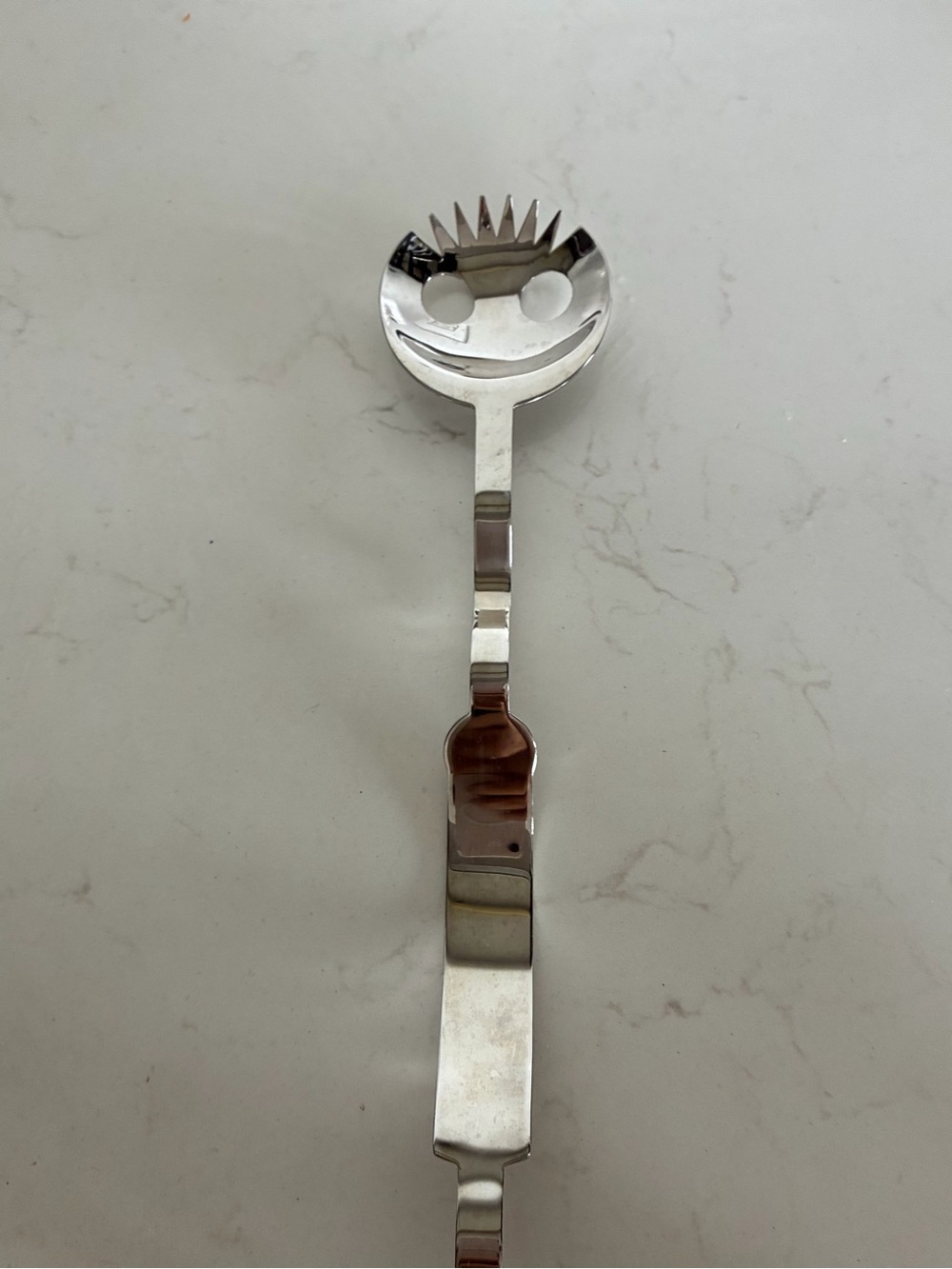 Danish Stainless steel salad server designed by Bent Falk for Menu Denmark